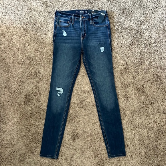 HOLLISTER -High Rise Super Skinny Jeans- Size 7L w28 L30 - Picture 1 of 5